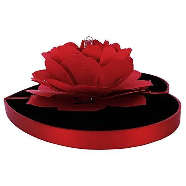 Alt view image 3 of 6 - Rose Flower Rotating Ring Box, Proposal Box, Rose Wedding Engagement Ring Box, Jewelry Storage Box, Valentine's Best Female Gift Box,Love Box, Home Decoration Box (Without Ring)