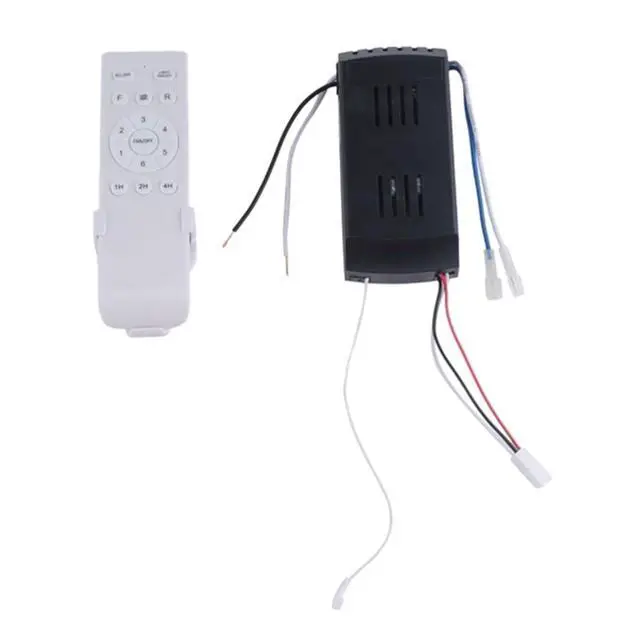 Alt view image 2 of 7 - Universal Ceiling Fan Remote Control Kit 40W 6-Speed Timing Function Replacement Remote for DC Ceiling Fans & Lights