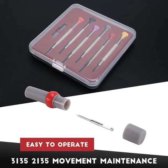 Alt view image 6 of 7 - 6Pcs T-Shaped Anti Slip Screwdrivers Set for 3135 2135 Movement Watch Repair Screwdriver Watch Repair Tool