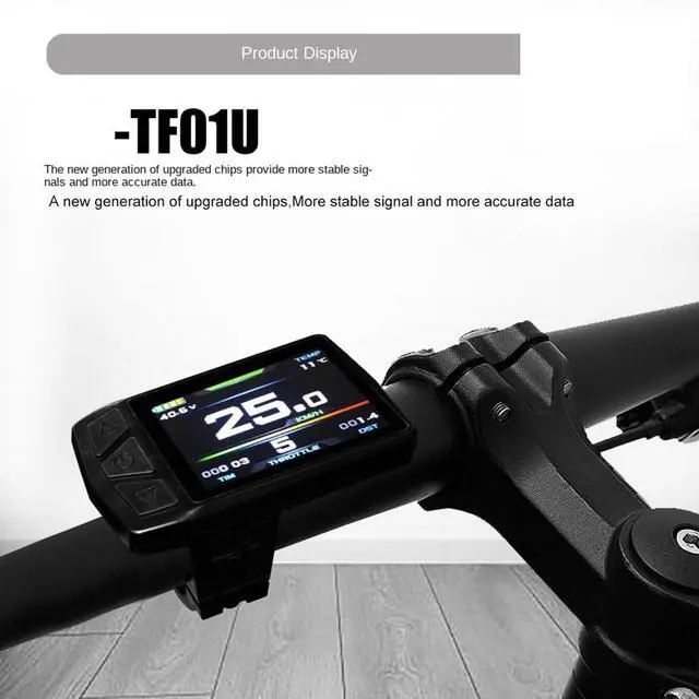 Alt view image 6 of 7 - Ebike Display for KT TF01U 24V 36V 48V Intelligent Colorful LCD Meter Waterproof Joint Electric Bicycle Meter