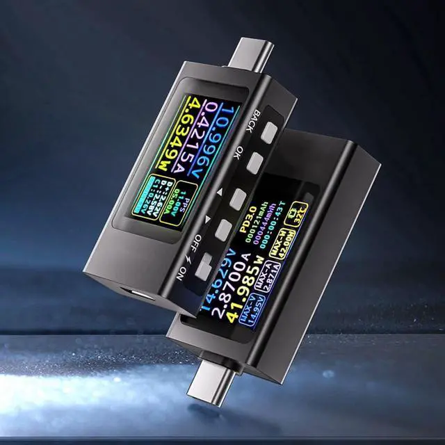 Alt view image 4 of 7 - KWS-X1 Power Meter Type-C Tester Multifunction Digital Display DC Voltage Ammeter Power Meter for Electrician Tool