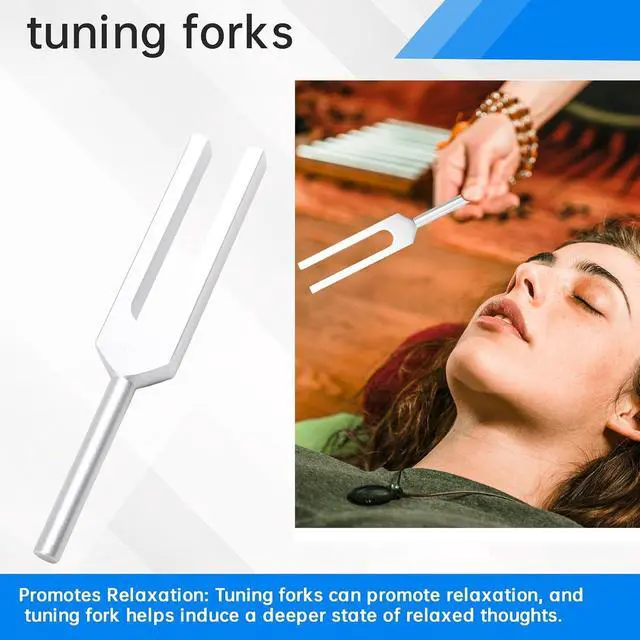 Alt view image 3 of 7 - Tuning Forks Chakra Set, 174Hz/285Hz/396Hz/417Hz/528Hz/639Hz/741Hz/852Hz/963Hz,for Healing Chakra,Sound Therap Silver