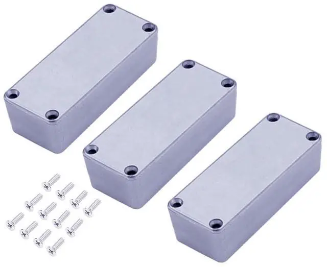 Main image of 1590A Aluminum Guitar Effects Pedal Enclosure 92x38x31mm Unfinished Diecast Stomp Box for Guitar Effects