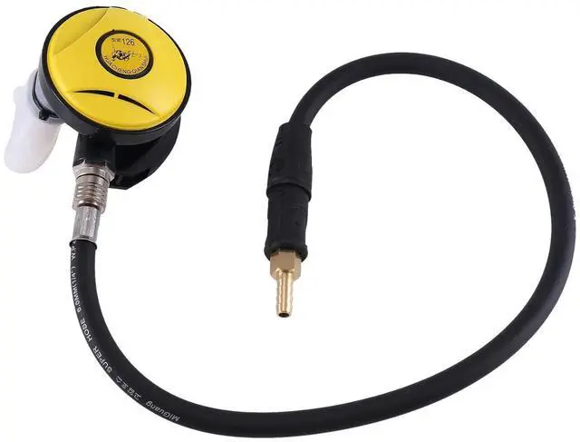 Alt view image 5 of 7 - Scuba Diving Diver Regulator Diving Snorkel Tube Snorkeling Equipment Pressure Reducer 2Nd Dive Diving Regulator-Yellow