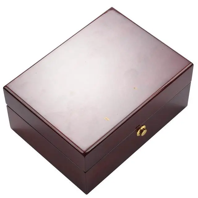 Alt view image 4 of 7 - Large Size Wood Lacquered Glossy Single Watch Box with PU Leather Cushion