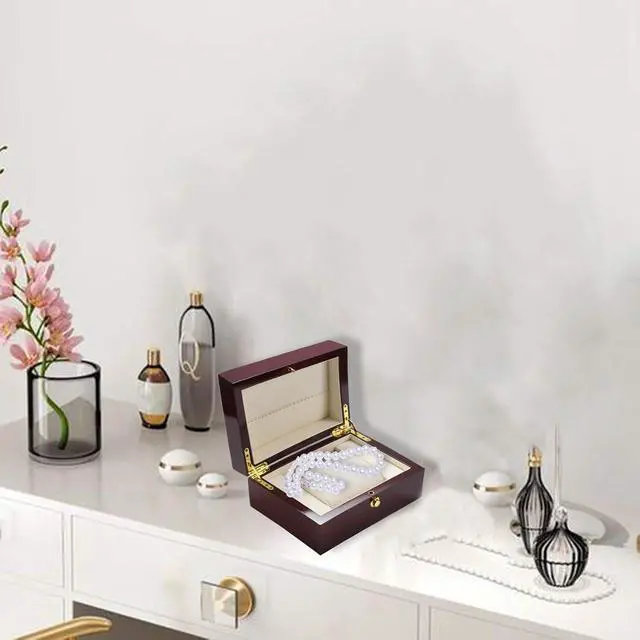Alt view image 5 of 7 - Large Size Wood Lacquered Glossy Single Watch Box with PU Leather Cushion