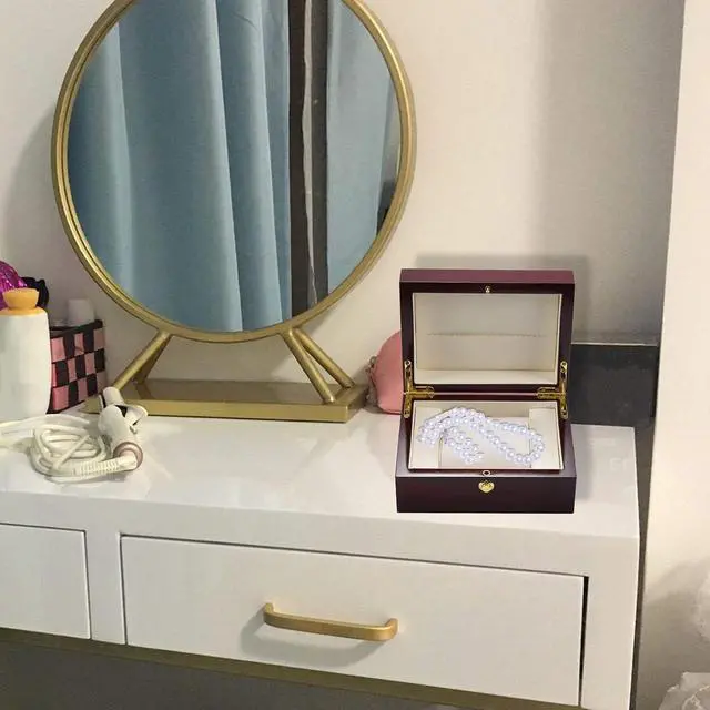 Alt view image 6 of 7 - Large Size Wood Lacquered Glossy Single Watch Box with PU Leather Cushion