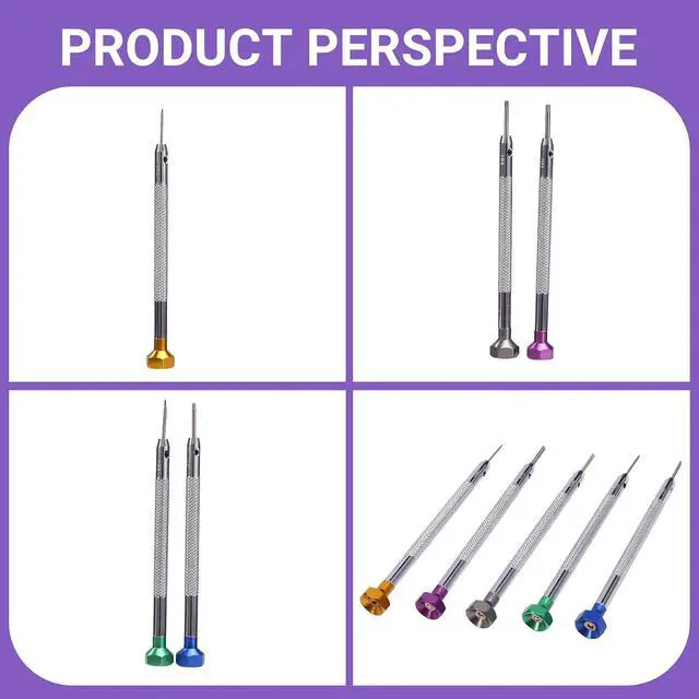 Alt view image 7 of 7 - 5Pcs/Set 0.8-1.6mm Steel Screwdriver for Watch Repairing Portable Watch Tools Band Removal with Pins Watchmaker Tools
