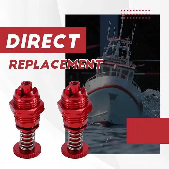 Alt view image 5 of 7 - 2Pcs 35mm Height Push Butto Hatch Cabin Spring Cover Lock for RC Boat Ship Body Shell Spare Parts Red