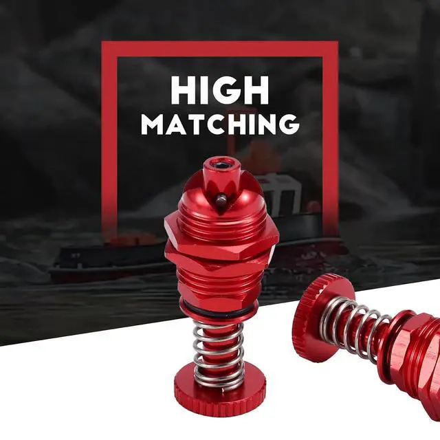 Alt view image 7 of 7 - 2Pcs 35mm Height Push Butto Hatch Cabin Spring Cover Lock for RC Boat Ship Body Shell Spare Parts Red