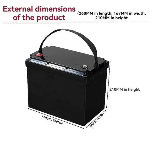 Alt view image 6 of 6 - for DIY Solar System for NCM LiFePO4 Cell Battery Case 12.8V 80Ah 100Ah 12V 70Ah 24V 36V 48V 12V 70Ah Storage Box Battery Case A