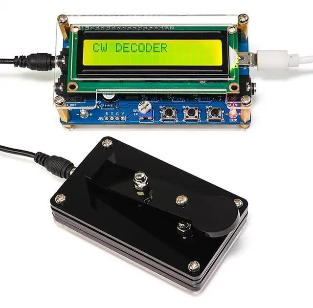 Main image of Upgraded CW Morse Code Decoder Finished +Case+Button Kit with Digital LCD CW Trainer Morse Code Decoder Kit