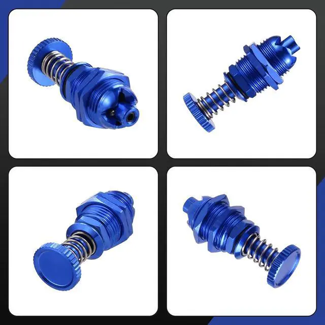 Alt view image 4 of 7 - 2Pcs 35mm Height Push Butto Hatch Cabin Spring Cover Lock for RC Boat Ship Body Shell Spare Parts Blue