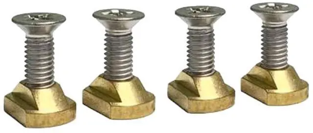 Main image of 4Pcs M8 Hydrofoil Mounting Brass T-Nuts for Surfing All Hydrofoil Tracks Outdoors Surfing Accessories Gold