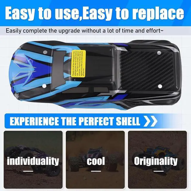 Alt view image 4 of 7 - HBX 16889 16889A 16890 16890A SG1601 SG1602 RC Car Body Shell and Sticker B004-INV 1/16 RC Car Parts Accessories B