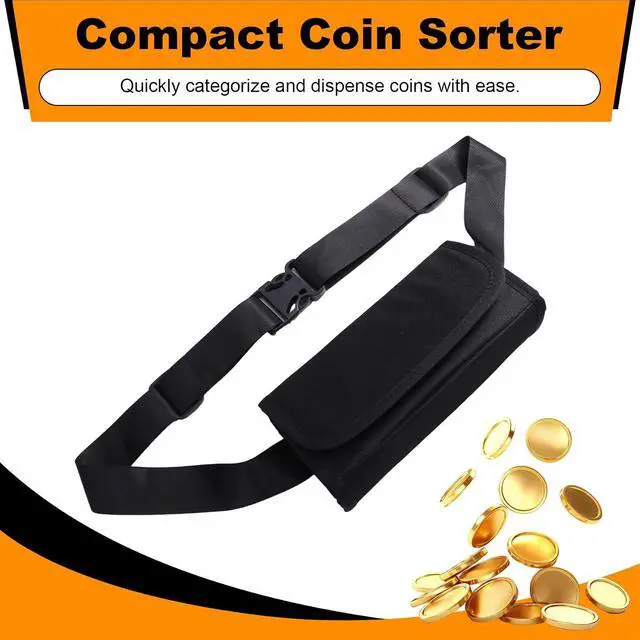 Alt view image 7 of 7 - 8 Slots Coin Sorter Euro Coin Dispenser Wallet Coin Holder Sorter Collector Safe Storage for Drivers and Waiters