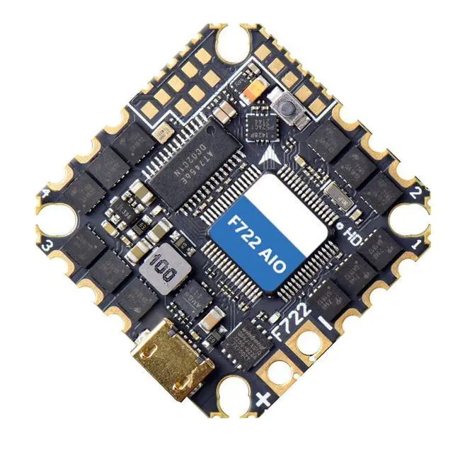 Alt view image 2 of 7 - GHF722AIO-HD 40A AIO Baro OSD F722 Flight Controller BLHELIS 40A 4in1 ESC 2-6S for FPV Freestyle Cinewhoop Easy Install Easy to Use