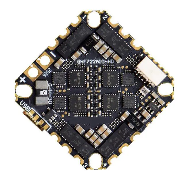 Alt view image 3 of 7 - GHF722AIO-HD 40A AIO Baro OSD F722 Flight Controller BLHELIS 40A 4in1 ESC 2-6S for FPV Freestyle Cinewhoop Easy Install Easy to Use