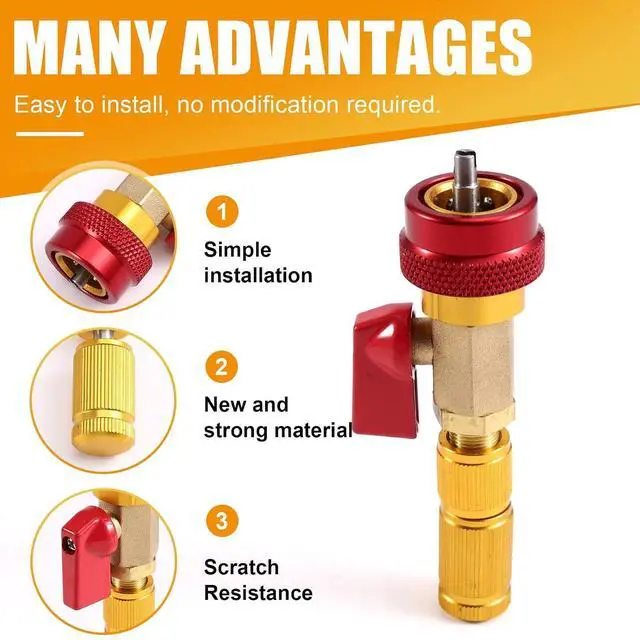 Alt view image 3 of 7 - Valve Core Tool Air Condition R134A Valve Core Refrigeration Schrader Valve Core Removal Replacement Equipment Valve Core Remover Tool