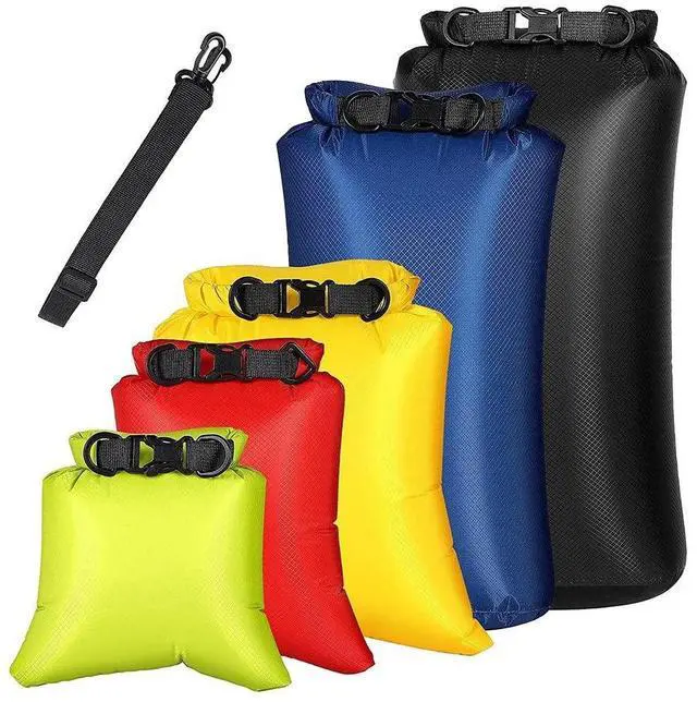 Main image of 6Pcs Waterproof Dry Bag Set for Kayaking Boating,Drybag Outdoor Storage Bags for Canoeing Camping Swimming Hiking,Random