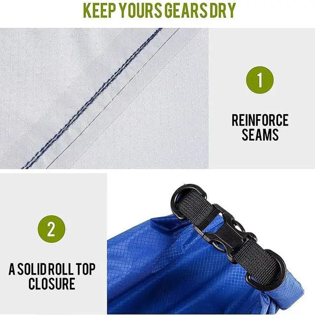 Alt view image 2 of 7 - 6Pcs Waterproof Dry Bag Set for Kayaking Boating,Drybag Outdoor Storage Bags for Canoeing Camping Swimming Hiking,Random