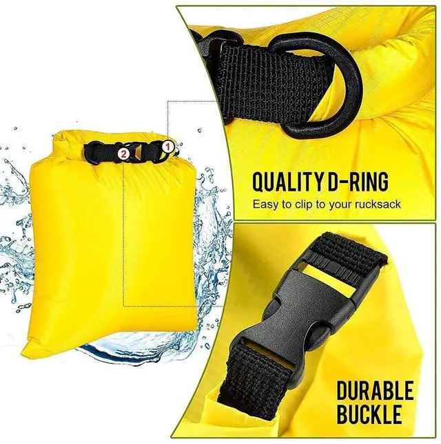 Alt view image 7 of 7 - 6Pcs Waterproof Dry Bag Set for Kayaking Boating,Drybag Outdoor Storage Bags for Canoeing Camping Swimming Hiking,Random