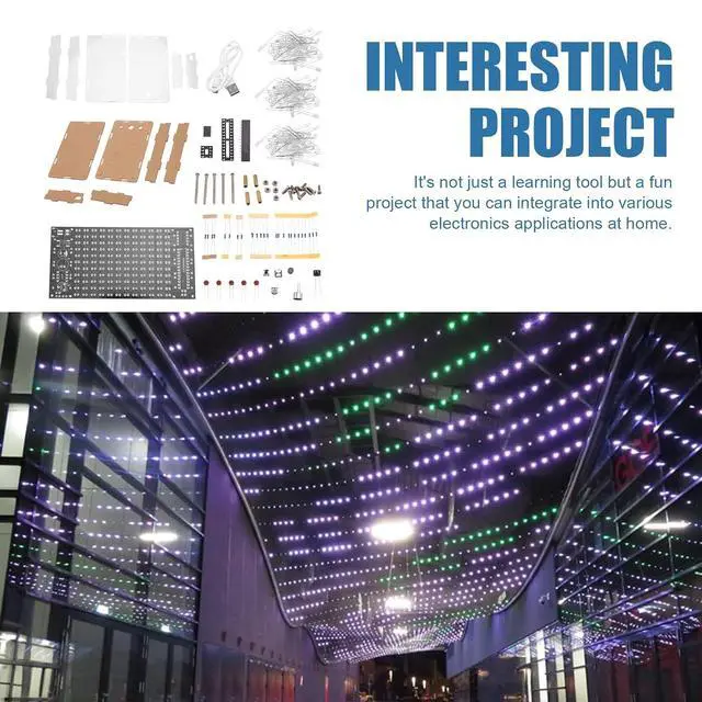 Alt view image 5 of 7 - Mini Electronic Display Sound Activated Home Stereo Speaker DIY Solder Project Kit
