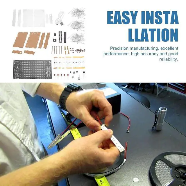 Alt view image 7 of 7 - Mini Electronic Display Sound Activated Home Stereo Speaker DIY Solder Project Kit