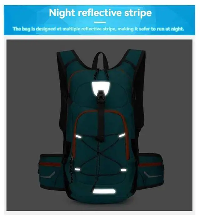 Alt view image 6 of 7 - Outdoor Hydration Backpack for Outdoor Sport Hiking Camping Climbing Mountaineering Rucksack Travel Daypack Blue