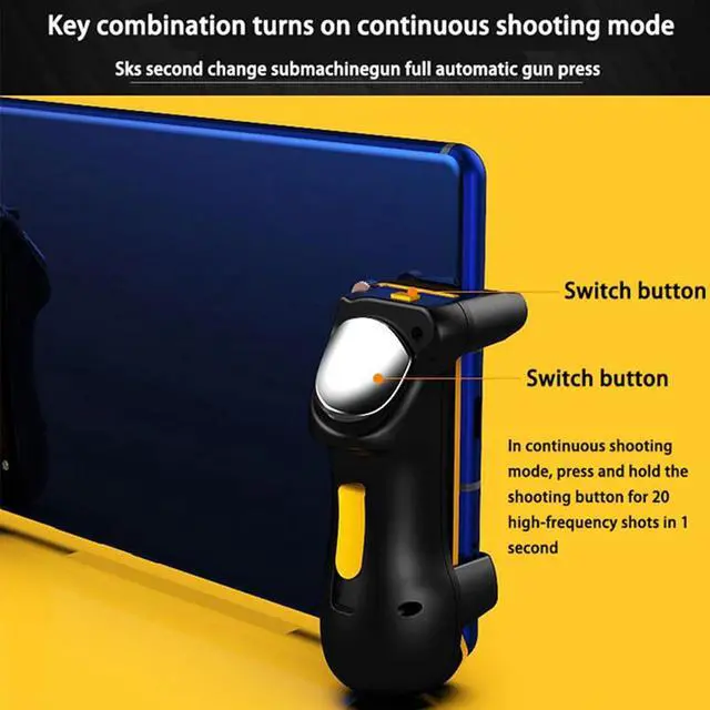 Alt view image 4 of 7 - Yaregelun Mobile Game Controller for Trigger Controller L1R1 with 2 Pairs of Gaming Finger Covers