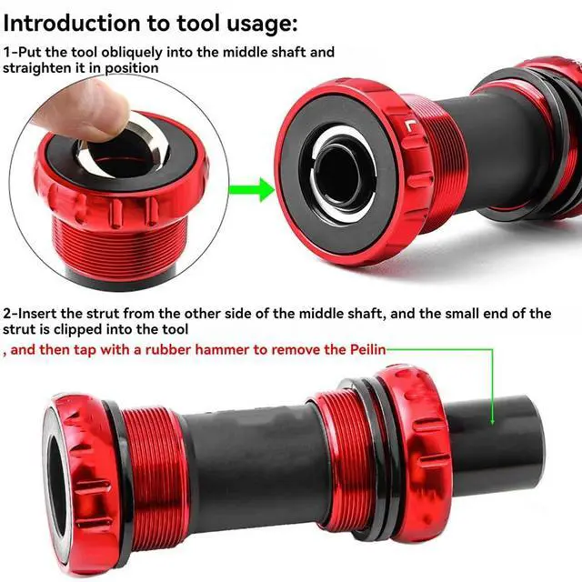 Alt view image 4 of 7 - Bike 24mm 26mm 30mm Bearing Extractor Bottom Bracket Disassemble Tool Removal Accessories for BB30 BB86 BB92 Black