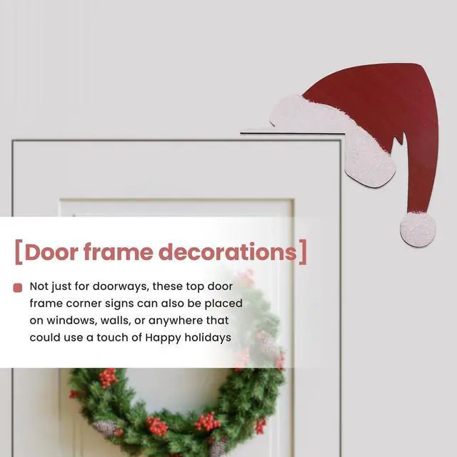 Alt view image 3 of 7 - Christmas Door Toppers Decor, Top Door Frame Corner Sign Decorations, Home Frame Decor Ornament for Home Decor K