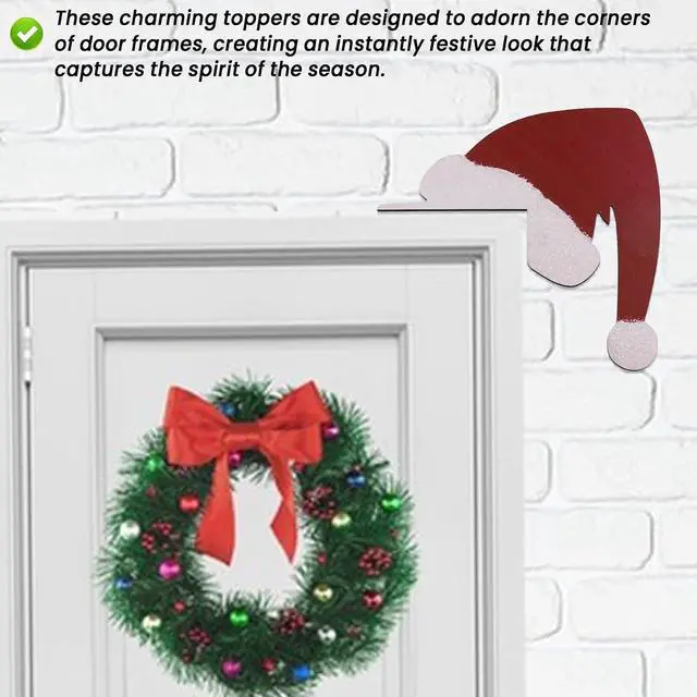 Alt view image 6 of 7 - Christmas Door Toppers Decor, Top Door Frame Corner Sign Decorations, Home Frame Decor Ornament for Home Decor K