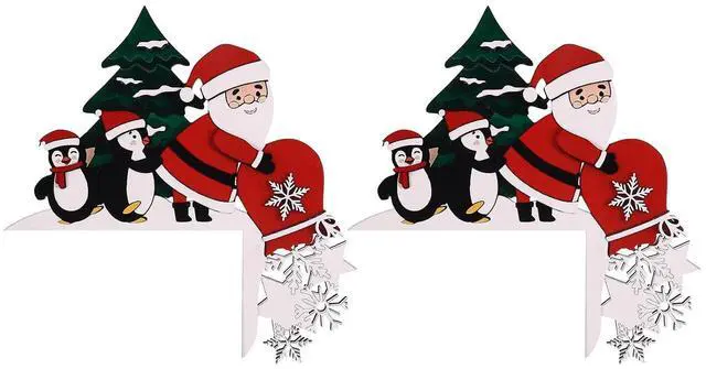 Main image of Christmas Door Toppers Decor, Top Door Frame Corner Sign Decorations, Home Frame Decor Ornament for Home Decor C