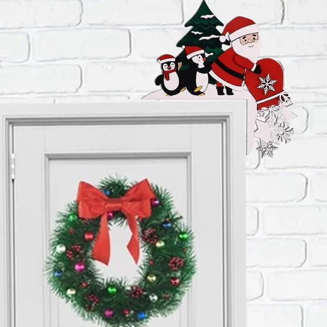 Alt view image 2 of 7 - Christmas Door Toppers Decor, Top Door Frame Corner Sign Decorations, Home Frame Decor Ornament for Home Decor C