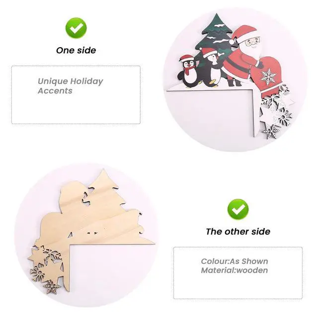 Alt view image 4 of 7 - Christmas Door Toppers Decor, Top Door Frame Corner Sign Decorations, Home Frame Decor Ornament for Home Decor C