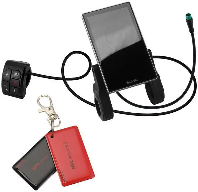 Main image of Anti-Glare Vertical Cycling Speed Meter,NFC Function, LCD Display, for Ebike- SRM818X No. 2 Protocol, 24V-72V