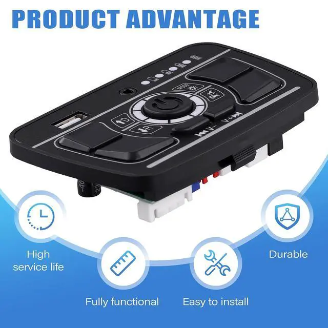 Alt view image 4 of 7 - Power Supply Central Control Multifunctional Central Control Panel Children'S Electric Car Part Style 2