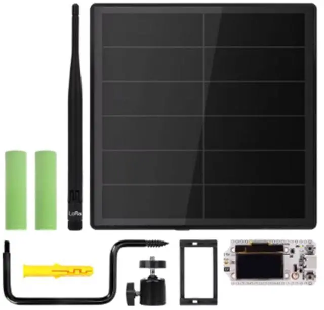 Main image of ESP32 SX1262 LoRa Built-in Battery D5 Solar Node with 5V Solar Panel ESP32 LoRa 32 V3 for WiFi Meshtastic LoRaWAN Heltec