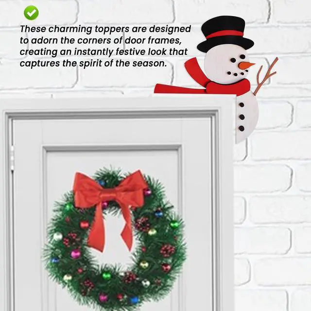 Alt view image 5 of 7 - Christmas Door Toppers Decor, Top Door Frame Corner Sign Decorations, Home Frame Decor Ornament for Home Decor E