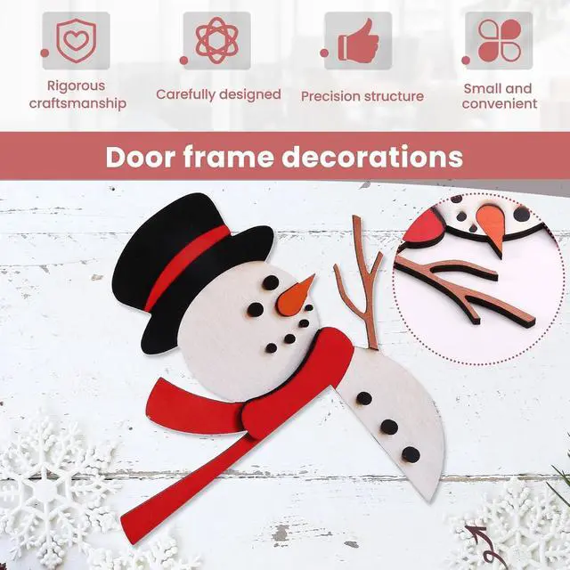 Alt view image 4 of 7 - Christmas Door Toppers Decor, Top Door Frame Corner Sign Decorations, Home Frame Decor Ornament for Home Decor E