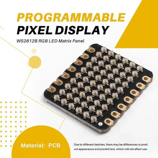 Alt view image 2 of 7 - XIAO-6x10-RGB-Matrix XIAO-6x10-RGB-Matrix WS2812B RGB LED Matrix Panel Programmable Pixel Display for -XIAO, DIY Lighting Projects