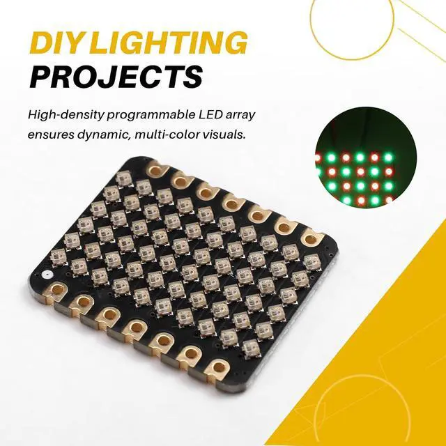Alt view image 3 of 7 - XIAO-6x10-RGB-Matrix XIAO-6x10-RGB-Matrix WS2812B RGB LED Matrix Panel Programmable Pixel Display for -XIAO, DIY Lighting Projects