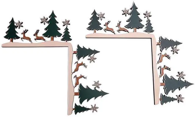 Main image of Christmas Door Toppers Decor, Top Door Frame Corner Sign Decorations, Home Frame Decor Ornament for Home Decor B