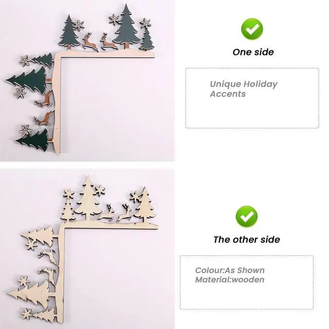 Alt view image 5 of 7 - Christmas Door Toppers Decor, Top Door Frame Corner Sign Decorations, Home Frame Decor Ornament for Home Decor B