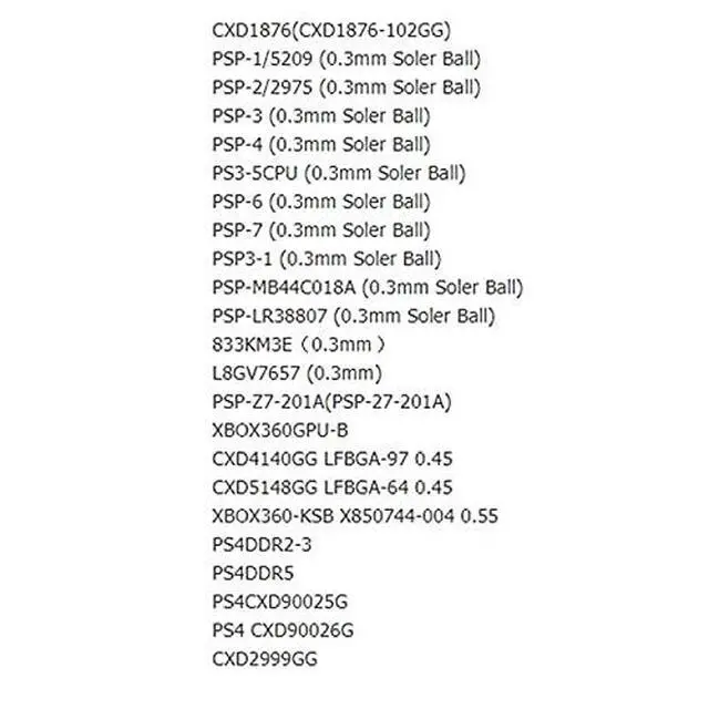 Alt view image 3 of 7 - 47Pcs/Set Direct Heat Reballing Universal Directly Stencils for Game Console CPU GPU CXD