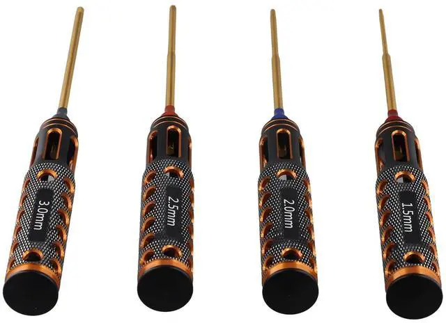 Main image of 4pcs/Set Titanium Plating 1.5mm/2mm/2.5mm/3mm Hexagon Screwdriver Screw Driver Tool for Rc Model Car Boat Airplane