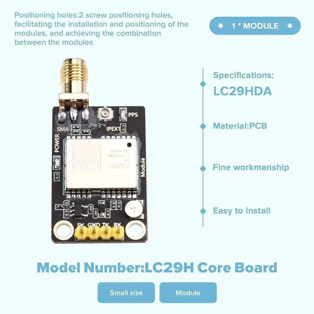 Alt view image 3 of 7 - RTK Base Station Board with Quectel LC29H Dual Band L1 L5, Offers High and RTCM Data Output LC29HDA