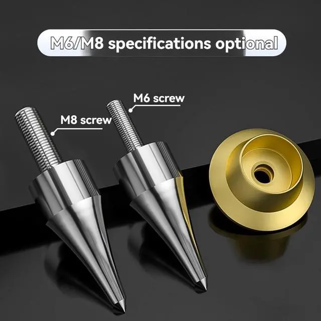 Alt view image 3 of 7 - Speaker Isolation Spike Feet Stand Damper Cone for HiFi Audio Turntable Recorder AMP M8 Silver