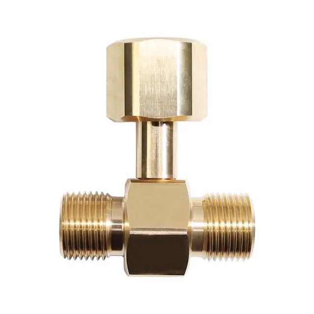 Alt view image 2 of 7 - CO2 Tank Adapter CO2 Cylinder Tank W21.8-14 Adapter Converter Tee Adapter T-Adapter 1 to 2 CGA320